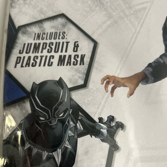 Marvel Avengers Boys' Black Panther Costume Jumpsuit/Mask Halloween Small 4-7 - Picture 4 of 4